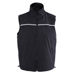 Manufacturer's Ready-Made Black Stab-Proof Vest with Reflective Strips Amazon Exports Black Wear-Resistant and Tear-Resistant Security Clothing