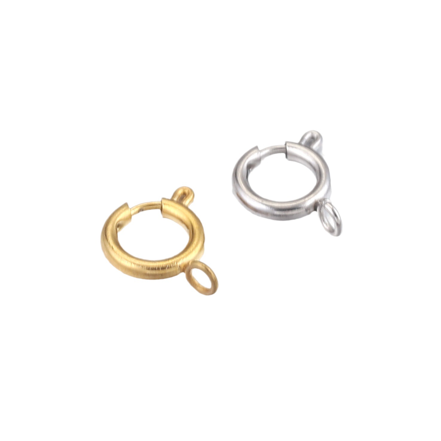 Hebilla de burbuja de acero de titanio DIY accesorios de joyería hechos a mano hebilla redonda Hebilla de resorte de acero inoxidable de oro galvanizado