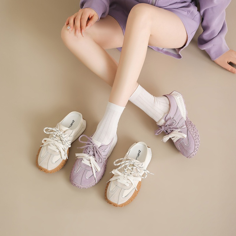 Dép sandal nữ xỏ ngón đế bệt phong cách thể thao Đức Huấn — KS110T Màu tím