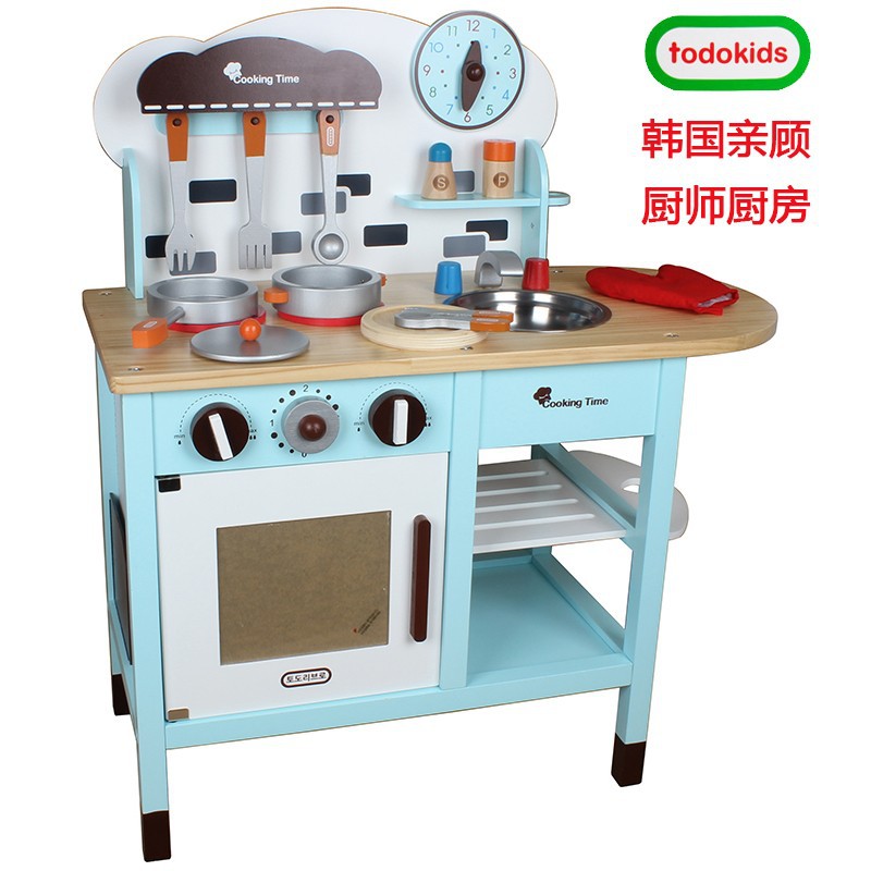 Children's Play House cooking boys and girls wooden kitchen toy set wooden baby simulation kitchen utensils wholesale