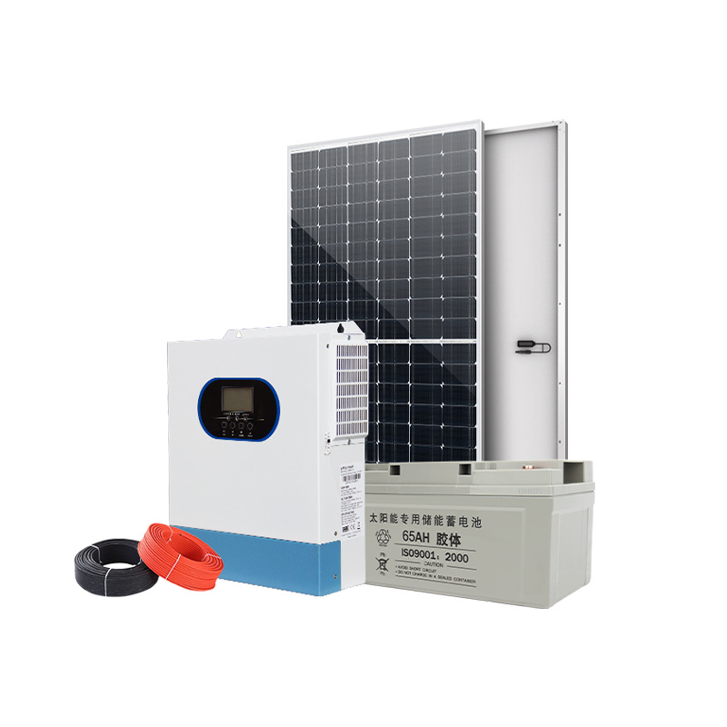 Sistema de generación de energía solar fuera de la red conjunto completo de 220V almacenamiento de energía fotovoltaica doméstica control inverso todo en uno equipo de generación de energía al aire libre