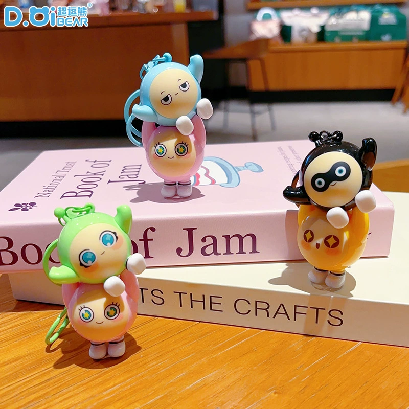 Genuine cartoon Jenga, table keychain, Birthday gift