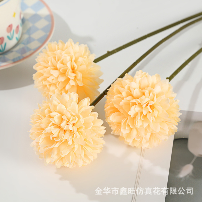 仿真花小球菊户外拍摄摄影假花道具婚庆礼堂家居客厅装饰插花用品|undefined