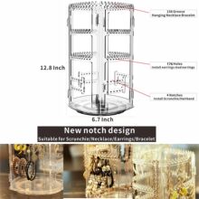多层旋转耳环架耳钉耳饰展示架整理饰品亚克力收纳架首饰盘首E18