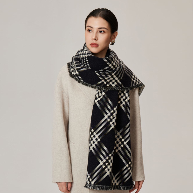 Seleccione estrictamente la misma bufalla de lana de marca grande, lujo ligero, sensación de alto nivel, otoño y invierno, espeso, largo, mujer, buñuelo cálido, hombre