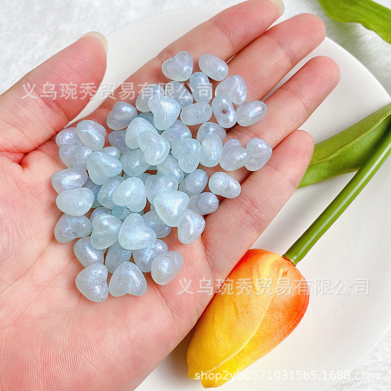 Perlas acrílicas con diseño estrella y sirena, accesorios DIY para pulseras