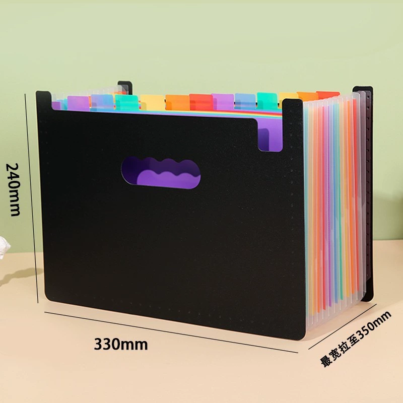 Rainbow organ, multilayer organizer bag for folders, table storage bag, new collection, classification