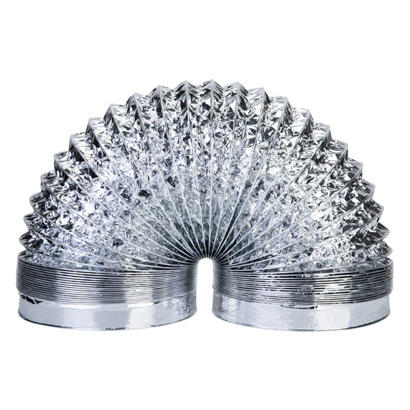 Двухслойная вытяжка, вытяжная труба из алюминиевой фольги, кухонная дымовая вытяжная труба, вентиляционная труба, утолщенная стальная проволока, телескопическая труба из алюминиевой фольги