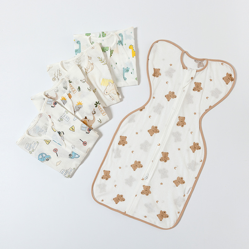 Baby Anti-Scare Sleeping Mesh Bag Newborn Thin Summer Baby Spring and Autumn Soothing Swaddling Surrender Sleeping Artifact