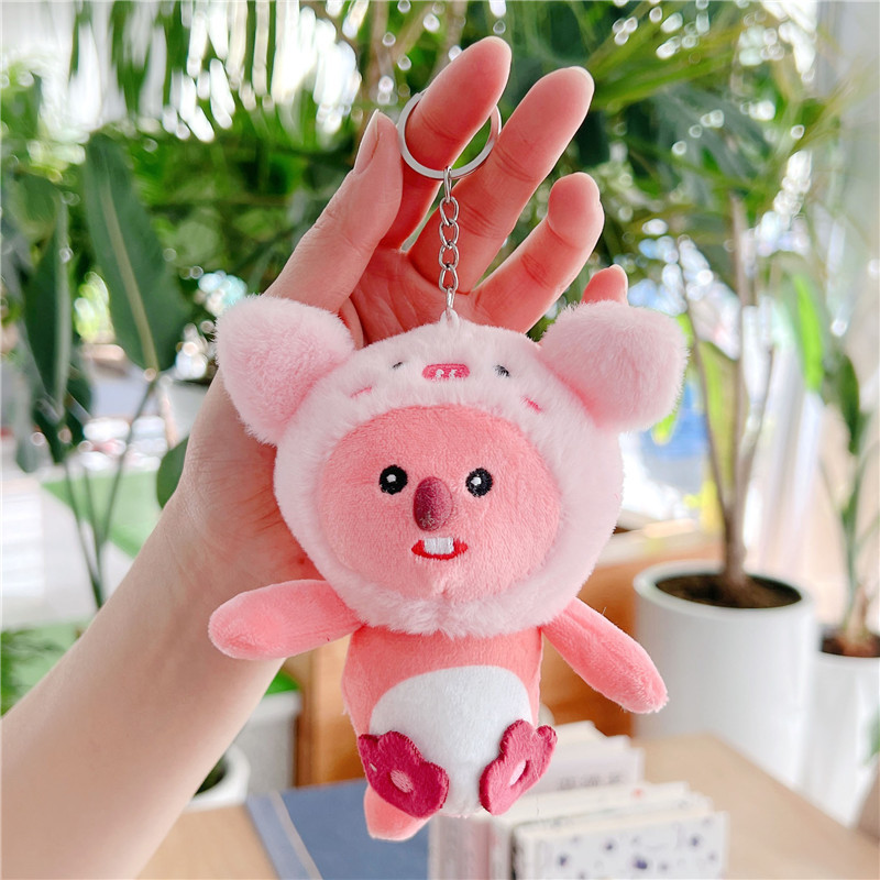 ディザトーンと同じネットレッドのビーバーのストラップ