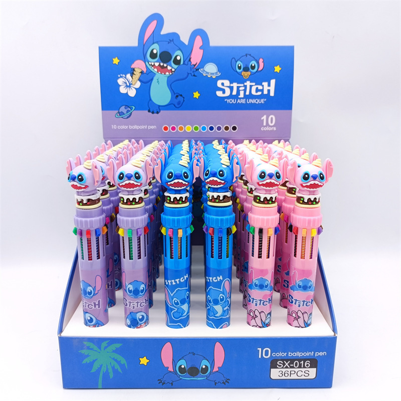 KP - 23006 princesa pony dibujos animados colección de bolígrafos multicolores chicas adorables bolígrafos de 10 colores estudiantes