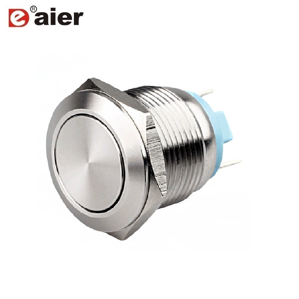 PBS-28B-2 19 мм металлический кнопочный переключатель из нержавеющей стали водонепроницаемый кнопочный винт ножной кнопочный переключатель