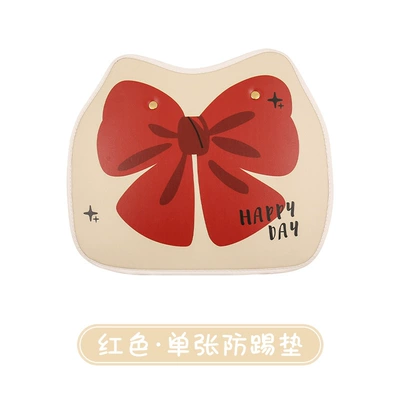 New Bow Anti-Kick Pad, Cute Cartoon Car Anti-Kick Pad, Children's Chair Back Anti-Kick, Anti-Fouling, Anti-Scratch and Anti-Dirty Pad (Chair back anti-kick pad) - new-bow-anti-kick-pad-red