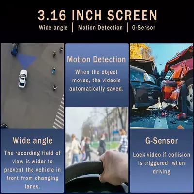 and exterior of the vehicle, and — Driving recorder