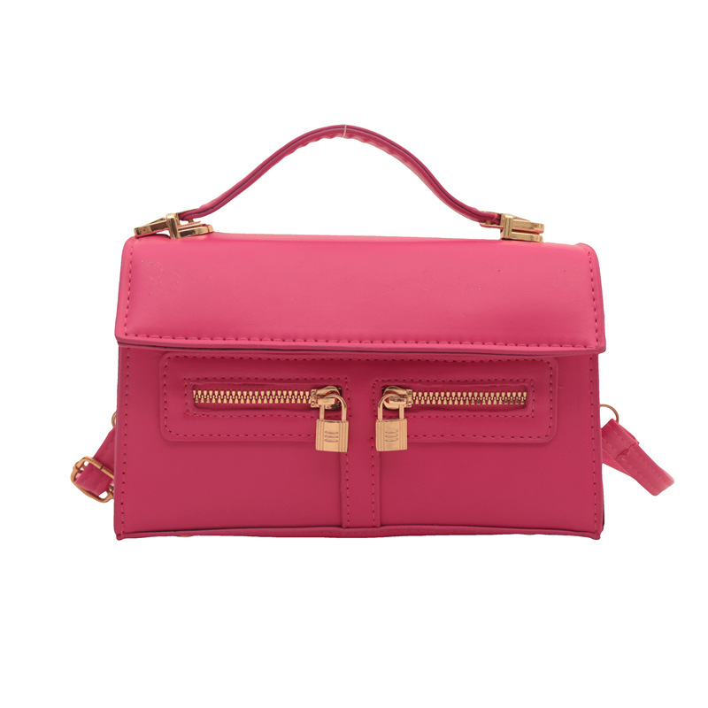 Diseño de doble cremallera personalidad simple 2024 nuevo estilo retro ocio de moda de hombro mochila temperamento bolso pequeño