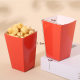 Cross-border hot selling solid color popcorn box disposable food packing box square popcorn barrel 12 pcs/piece in stock