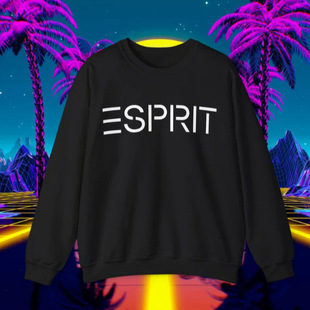 Custom ESPRIT vintage 1980s design sweatshirt Black n White