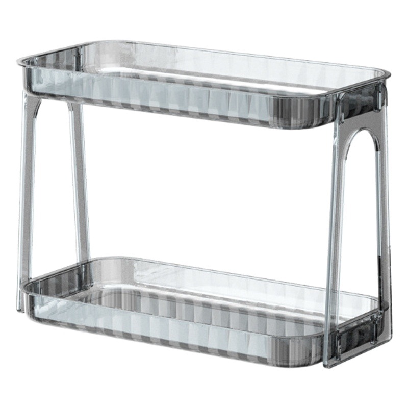 Baño doble capa espacio grande cosméticos almacenamiento rack luz lujo baño lavabo cuidado de la piel suministros de almacenamiento rack al por mayor