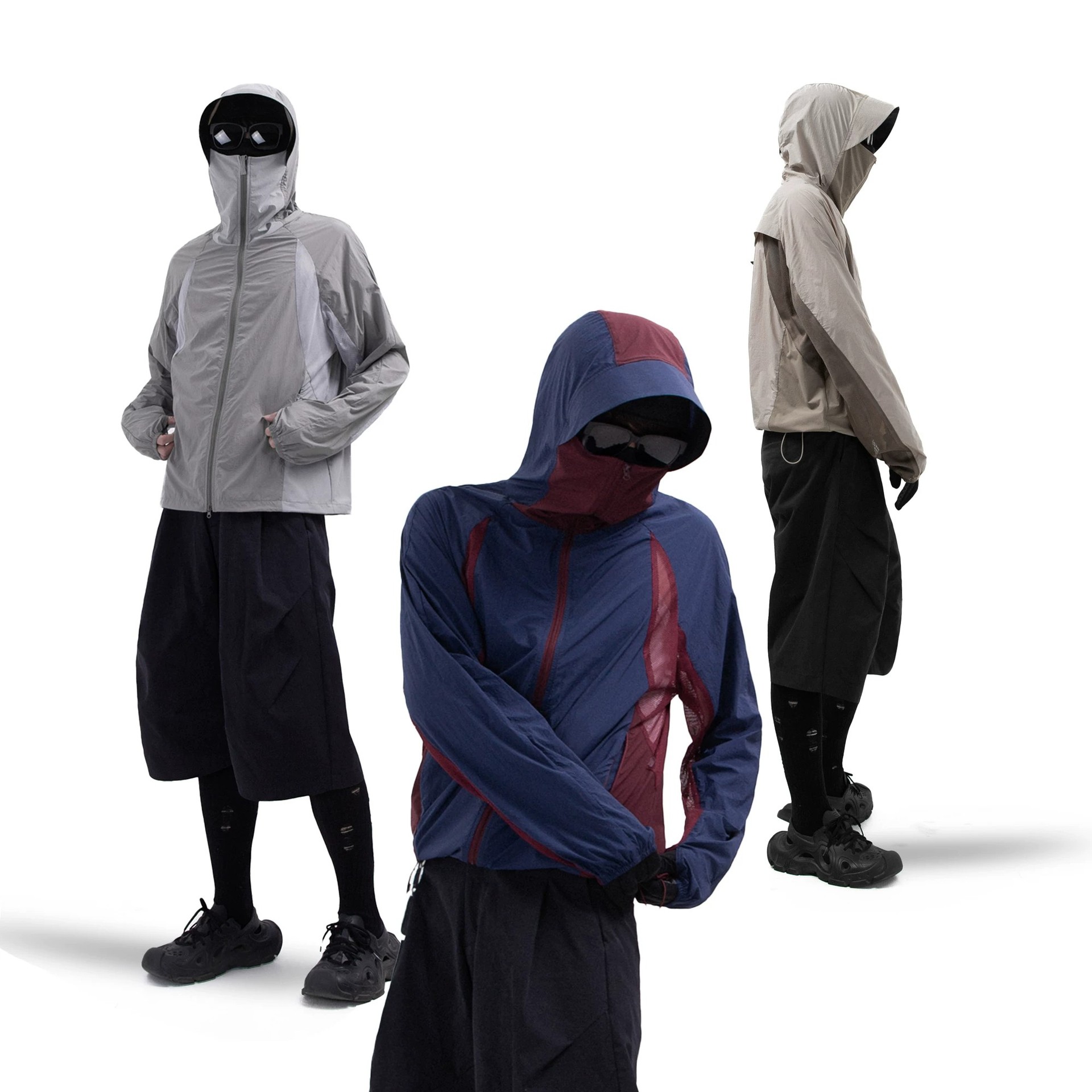 蝉翼原纱轻薄防晒衣男女夏季城市户外骑行服防紫外线连帽冰丝外套