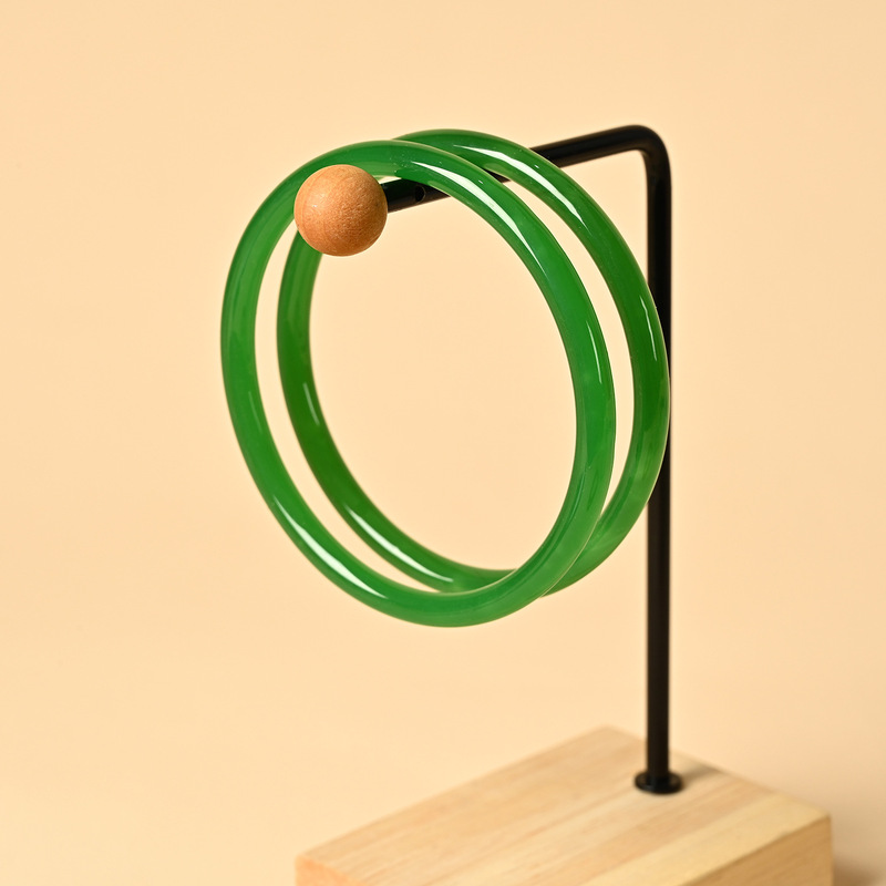 Glass Jingle Bracelet Wholesale Retro Bracelet Step by Step Fine Chinese Style Ancient Style Han Dynasty Accessories Imitation Jade Bracelet