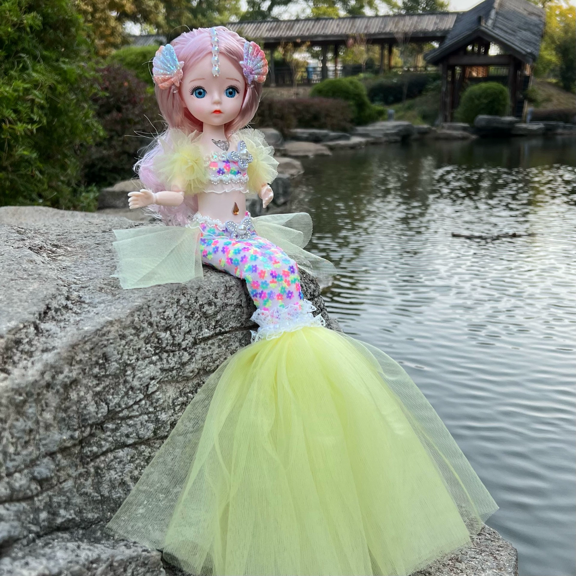Doll, children's toy, 12 inch, mermaid, Birthday gift