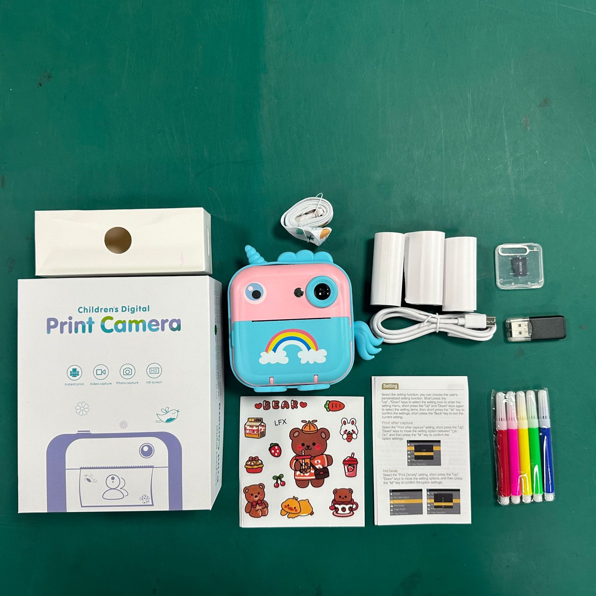 Cámara instantánea Q5 de juguete con diseño de dinosaurio y unicornio, producto nuevo de Amazon transfronterizo, linda cámara de fotos para niños.