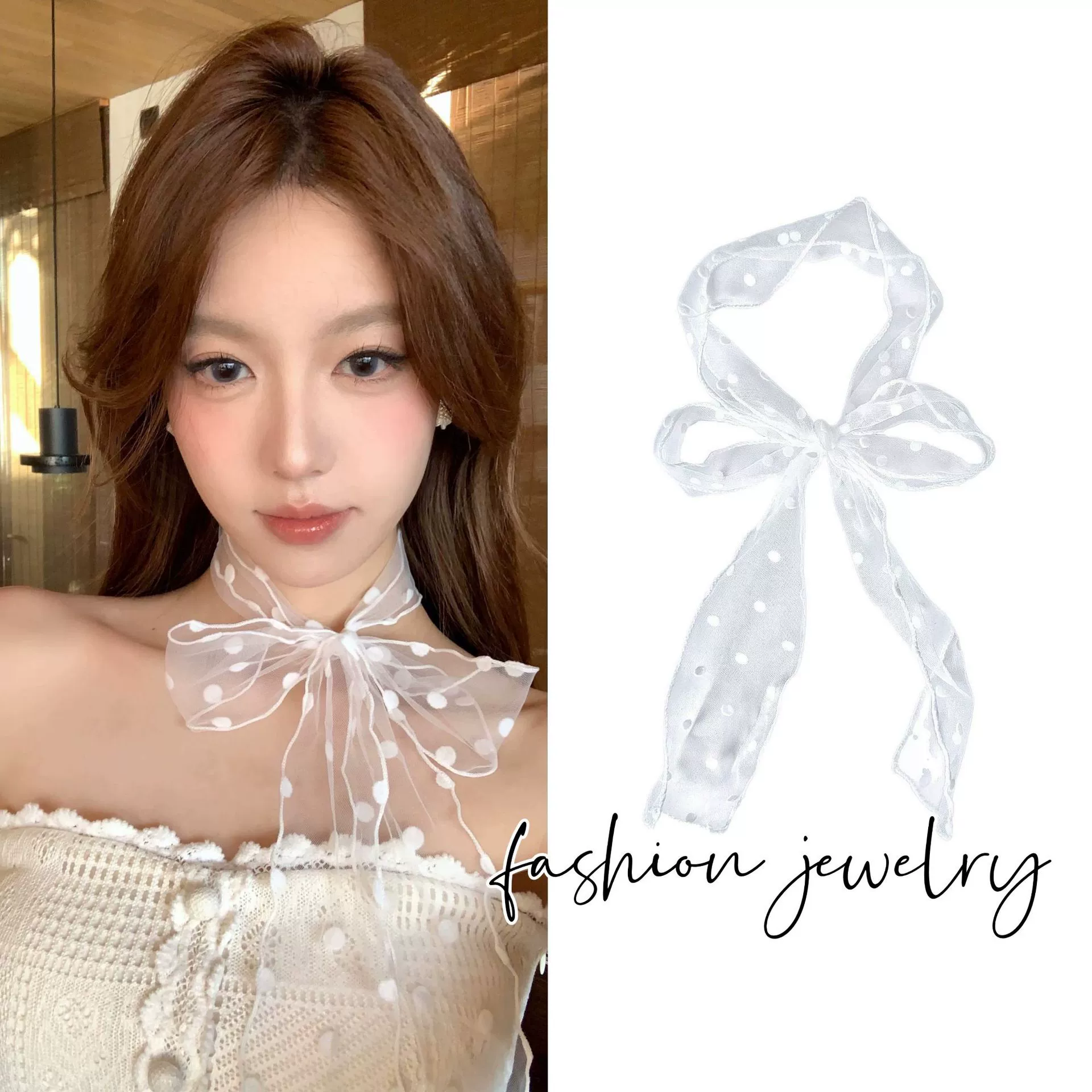 Cute headband, spring scarf, hair accessory, high-quality style
