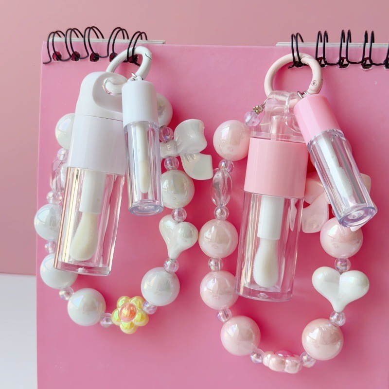 现货创意粉色唇彩管带迷你小唇彩管化妆品DIY包材lip gloss tube|undefined