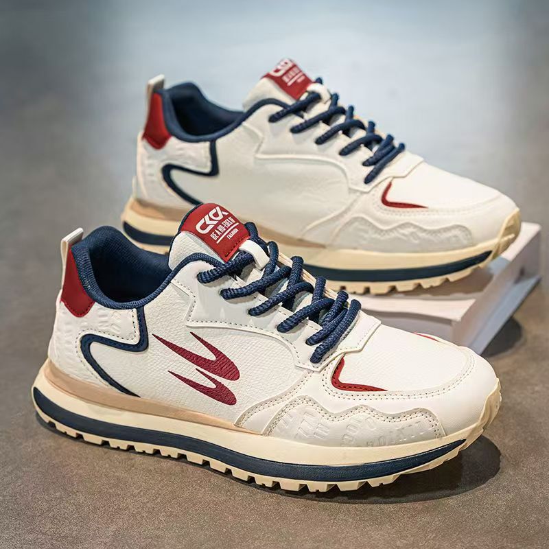 Men's Shoes 2025 Spring New Fashionable Casual White sneaker Men's Students Non-Slip Platform Jogging Forrest Shoes