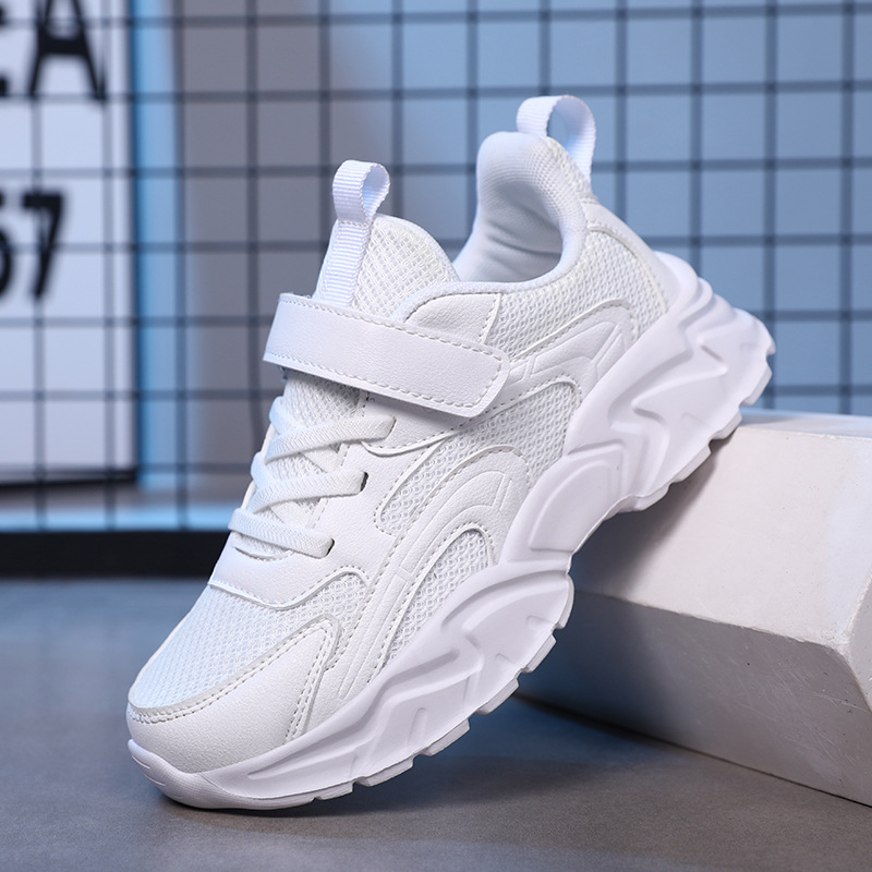 897 cuatro estaciones de rendimiento zapatos deportivos ligeros zapatos de red para niños zapatos de cuero para niños zapatos blancos zapatos negros