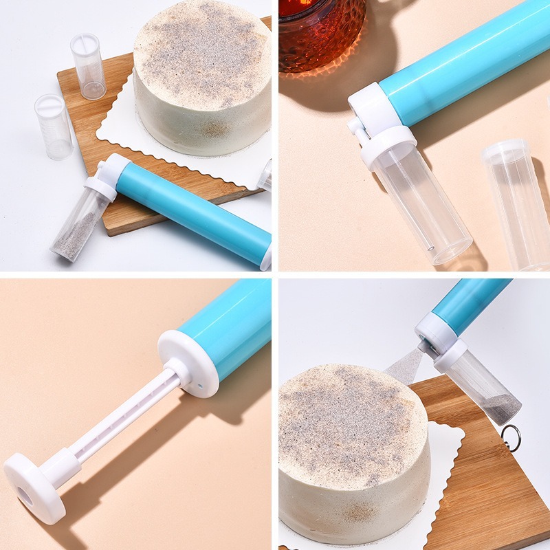Pistola de pulverización de pastel manual, pulverización de polvo para pastel de mousse, suministros de pastel de horneado, pulverización manual de cilindro de pulverización de forma fija, pistola de pulverización de flores