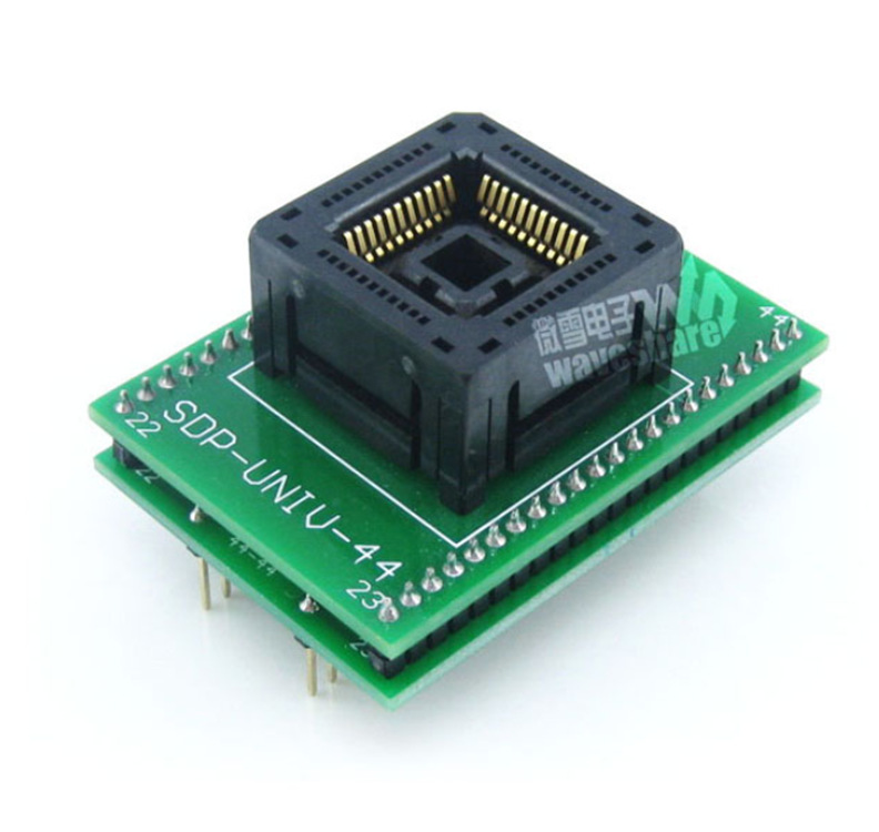 PLCC44转DIP44 编程座 引脚间距1.27mm测试座 IC120-0444-306带板