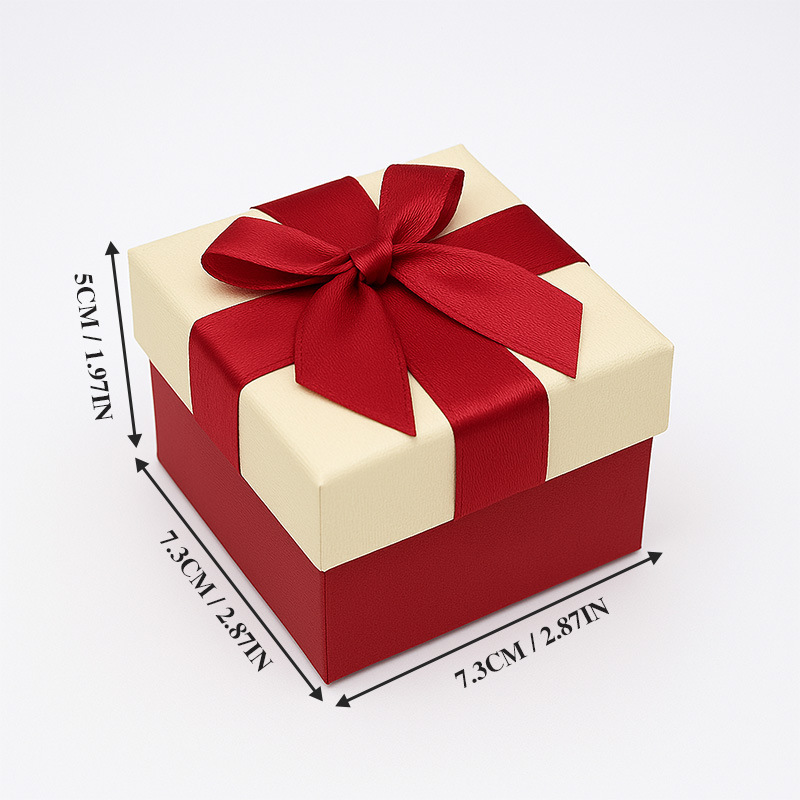 Caja de anillo de lazo Collar de estilo europeo y americano Pendientes Caja de joyería Caja de embalaje de papel Joyas Caja de regalo cubierta de cielo y tierra