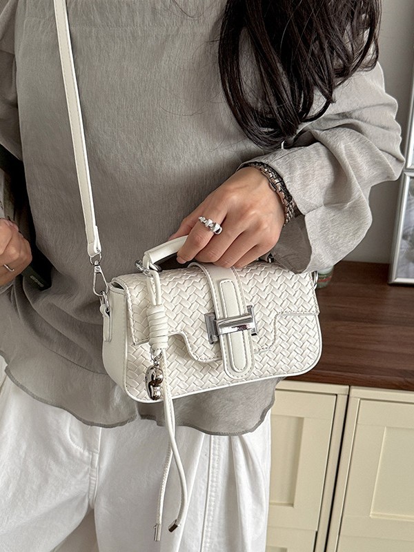 Casual coreano nicho tejido bolso de mano para mujeres 2026 nueva moda lujosa exquisita bolsa de mochila