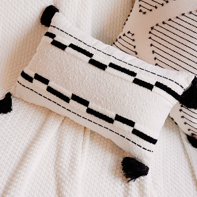 Sofá de estilo de crema de estilo nórdico lujoso cama ventana flotante sofá almohada cojín almohada image 19