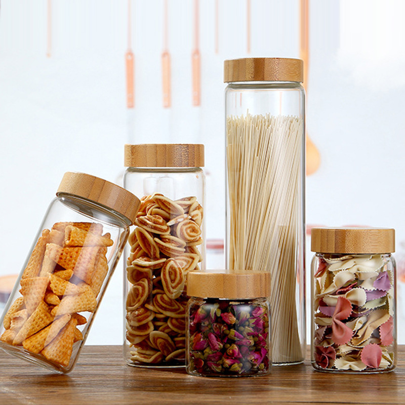 高硼硅玻璃瓶密封罐250-1000ml样品瓶花茶糖果包装瓶分装瓶78mm