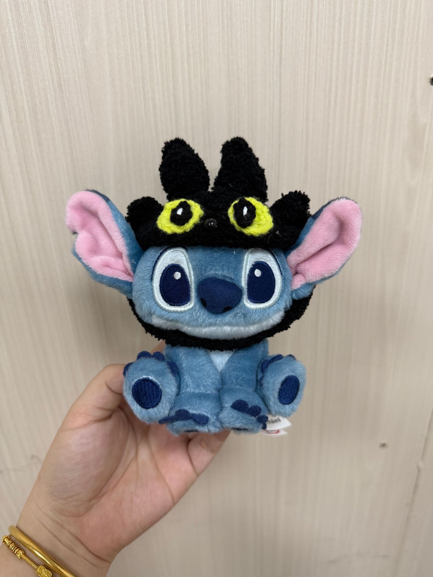 Producto terminado Star Baby Stitch muñeco de peluche sombrero capucha babero 12CM bebé con muñeca de algodón lindo