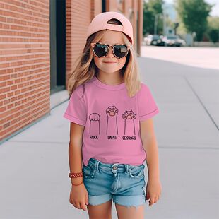 Rock Paper Scissors Hand Game Cute Paw Funny Cat��ͯ���޶���