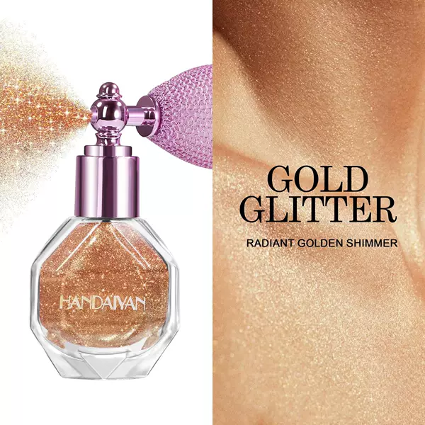 Cross-Border Glitter Body Highlighter Handaiyan High-Gloss Spray Glitter Spray Bottle High-Gloss Airbag Spray Bottle