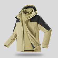 网红同款款冲锋衣男女三合一 户外可拆卸防风防水登山工作服印lo
