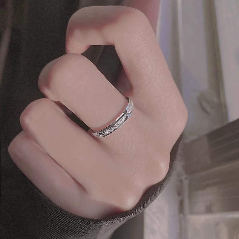 Sunrise For Women, Light Luxury Niche Design, Open Plain Band Starry Sky Index Finger Ring, Galaxy Ring_voghion.com