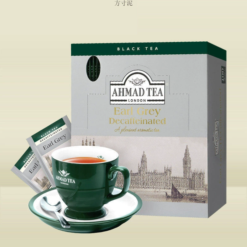 AHMAD TEA низко кофеиновый Эрл Грей чай 100 пакетиков чайной заварки пакет для обслуживания Guangzhou склад прямая доставка