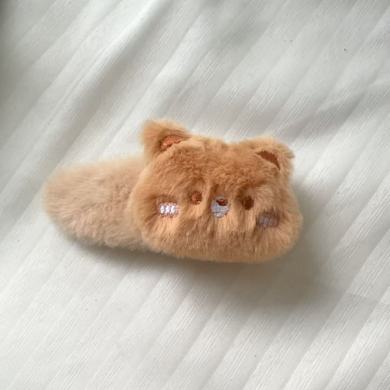 바바클립-(카키곰) 플러시