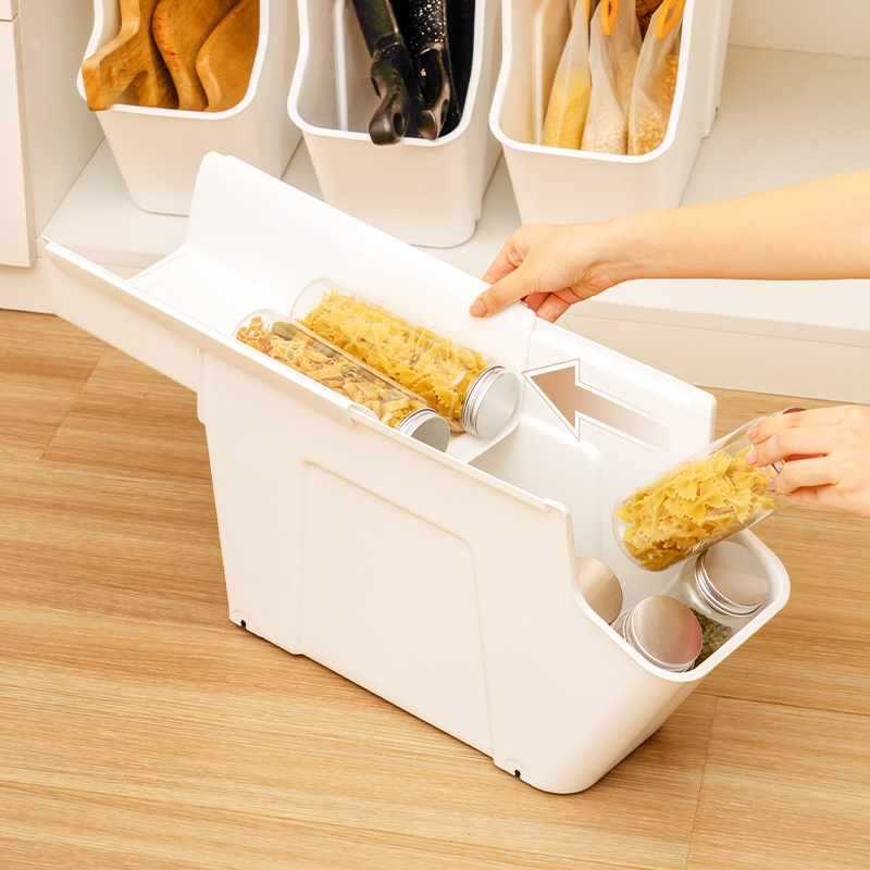 キッチン収納ボックス引き出し式収納ラックキャビネット隙間バスケットシンク下ホイール付きオーガナイザーボックス層状収納バスケット|undefined