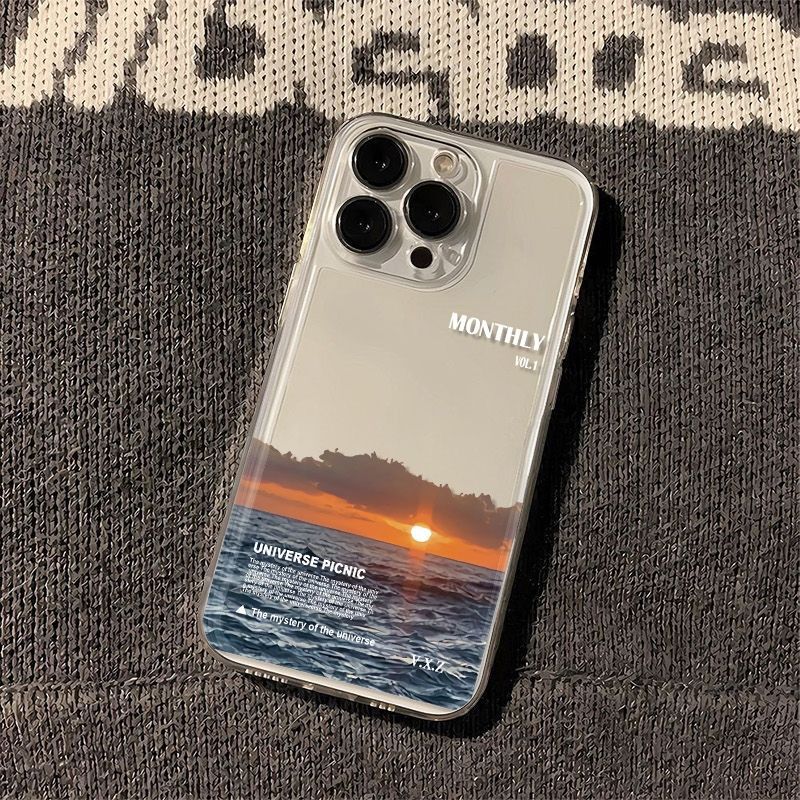 Cover protettiva per iphone con design alba sul mare_voghion.com