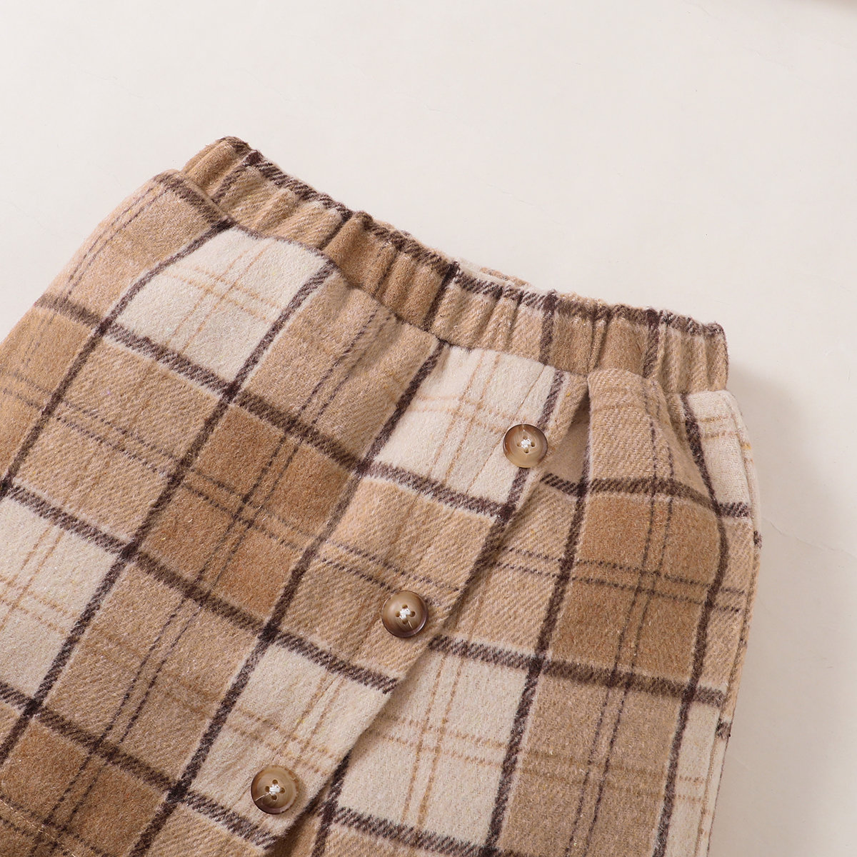 Conjunto de blusa y vestido para niñas, otoño-invierno, letras sólidas y cuadros