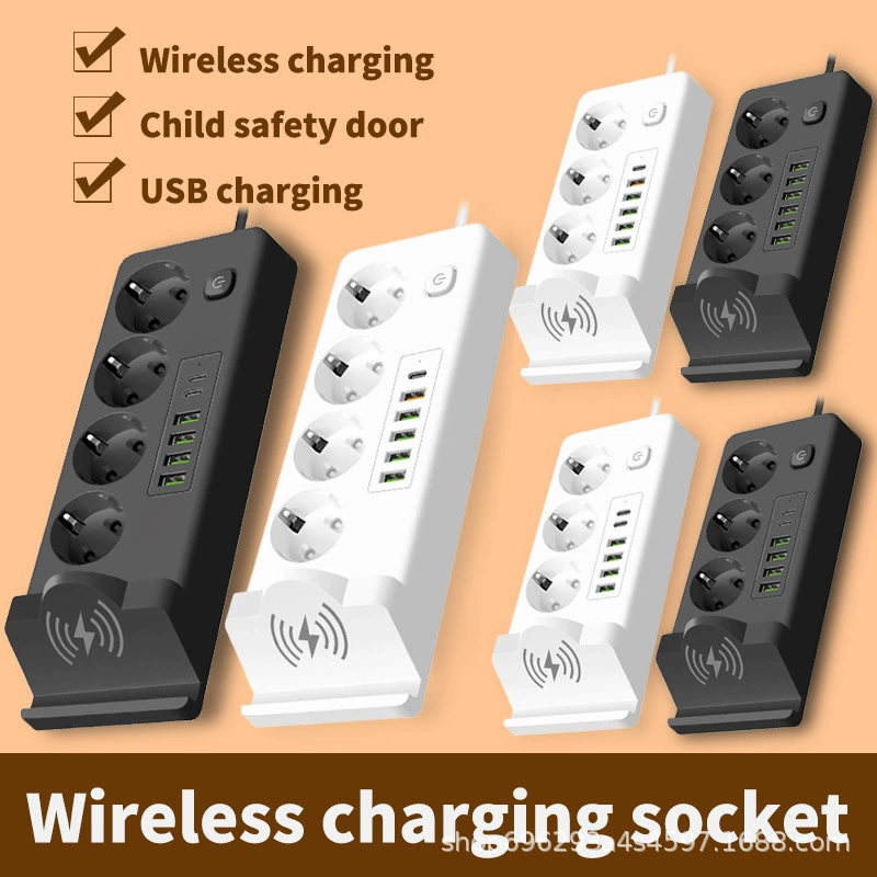Европейский нормируемый беспроводной кабель зарядки мобильного телефона USB розетка PD многоразъемная кросс-бордерная иностранная торговля