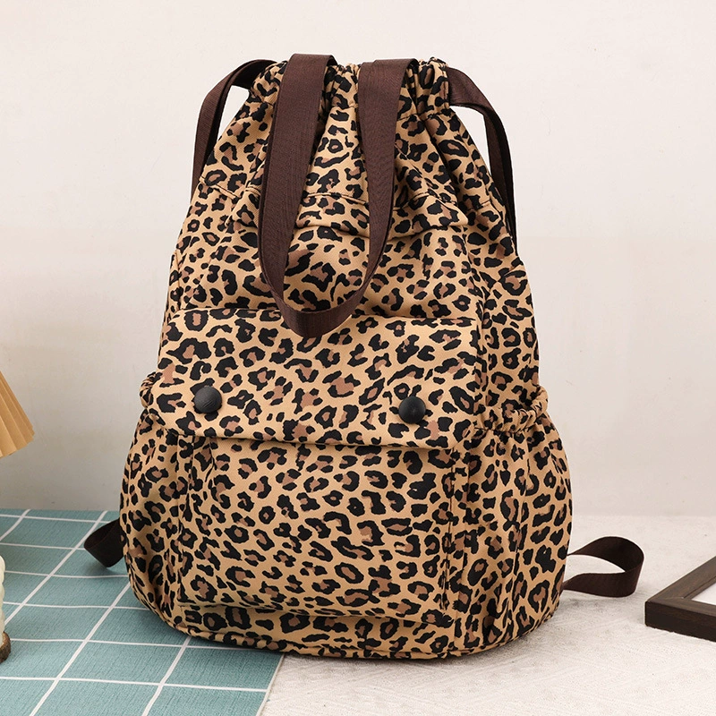 Small design universal backpack, one-shoulder bag, capacious travel bag, South Korea, drawstring