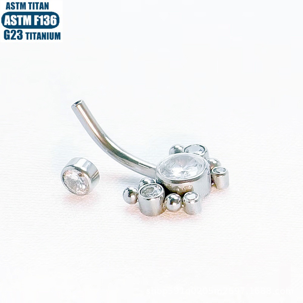 Labret piercing jewelry detail image