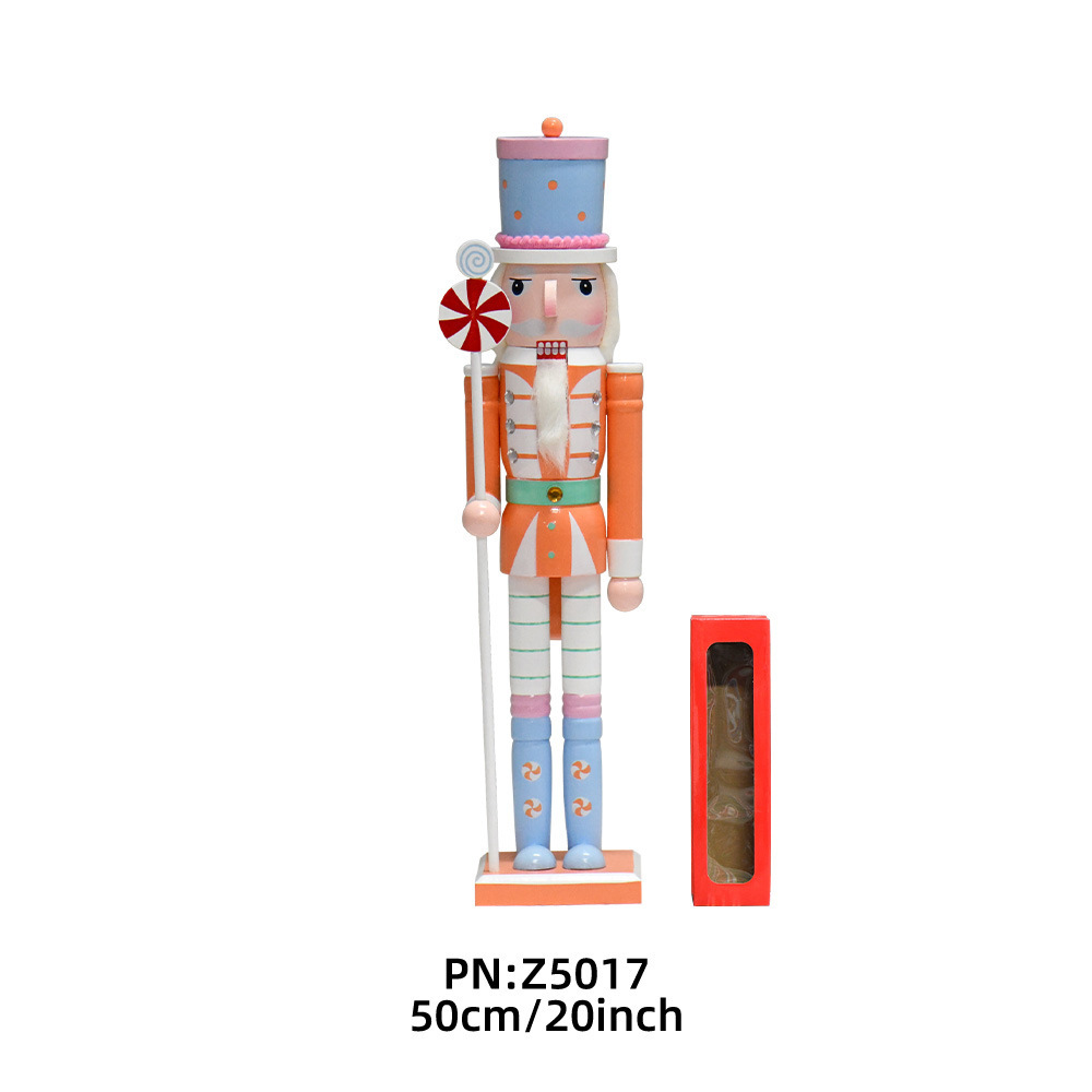 Amazon cruza fronteras cascanueces decoración de Navidad atmósfera regalos de árbol de Navidad macarón decoración 50cm